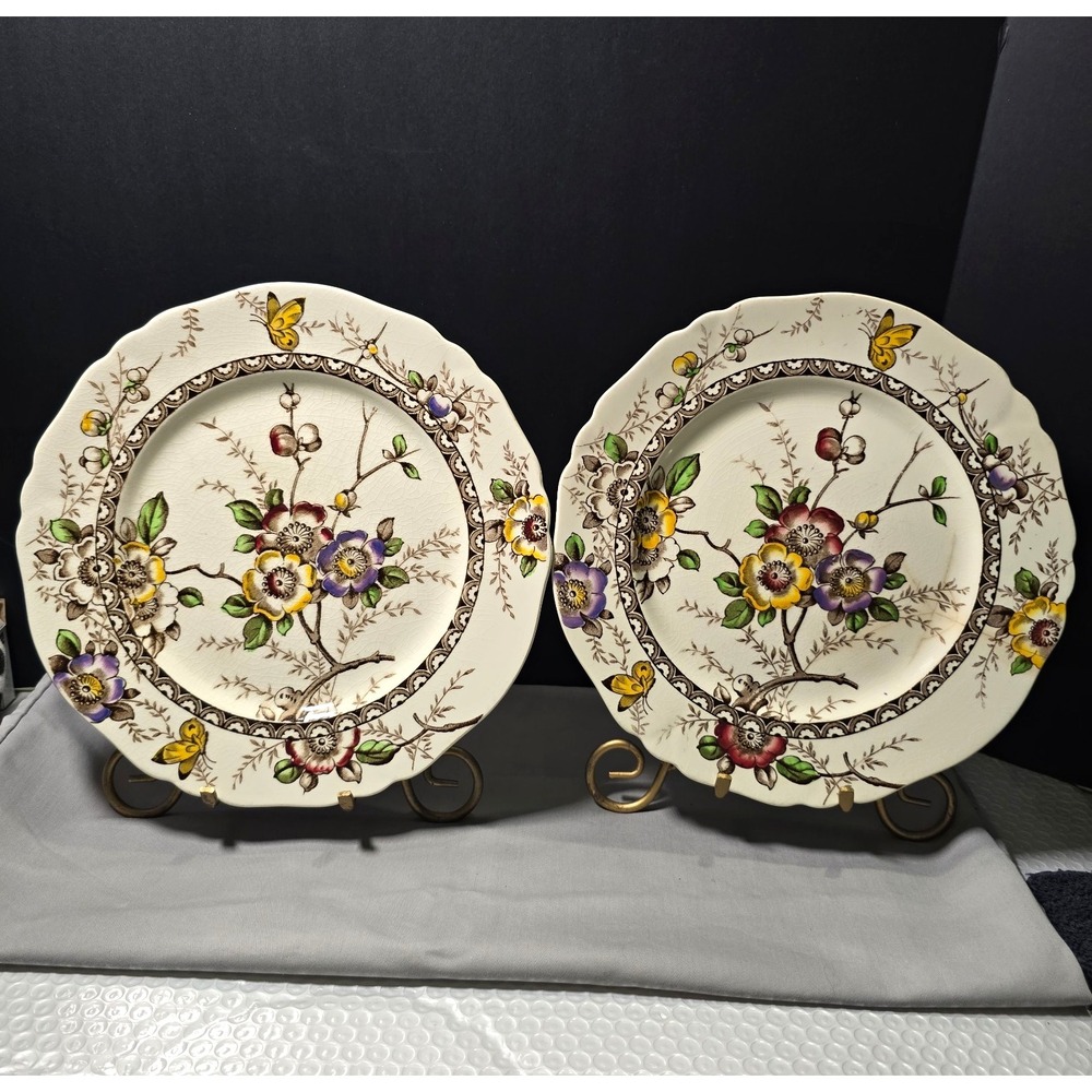 Alfred Meakin Medway Decor Vtg  1930s 10"Playes*For Display Only* Set of 2